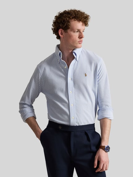 Polo Ralph Lauren Regular Fit Freizeithemd aus reiner Baumwolle Hellblau 4