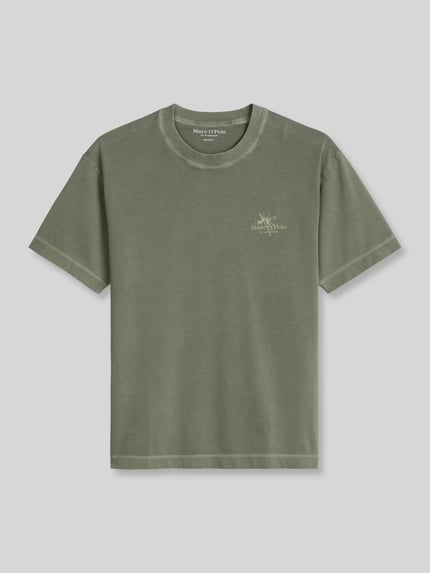 Marc O'Polo Loose Fit T-Shirt aus reiner Baumwolle Khaki 2