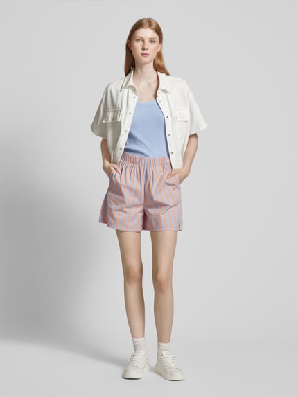 Tom Tailor Denim Straight Leg Shorts mit elastischem Bund Terra 1