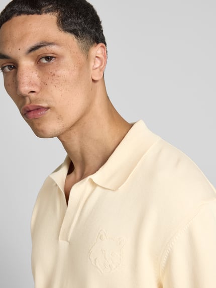 MAISON KITSUNÉ T-shirt z imitacji dzianiny Beżowy 3