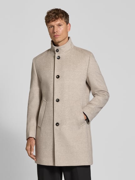 bugatti Mantel mit Stehkragen und Eingrifftaschen Beige 4