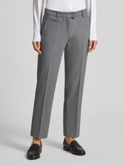 SEDUCTIVE Regular Fit Stoffhose in verkürzter Passform Modell 'MARY' Hellgrau 4