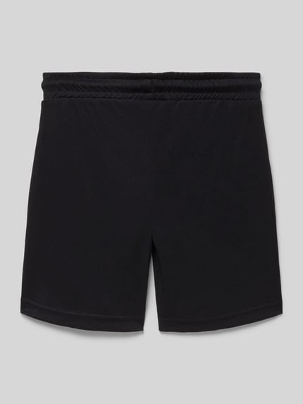 Productfoto, Regular Fit Shorts met elastische tailleband van Blue Seven, kinder shorts met motiefprint, tunnelkoord, maat 116, zwart