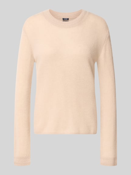 Productfoto, Regular fit pullover van puur kasjmier model 'Koppa' van JOOP! in lichtbeige, effen, zachte structuur, Dames pullover
