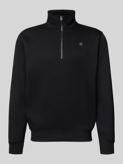 G-Star RAW Sweatshirt mit Troyer-Kragen und Logo-Stitching Black 2