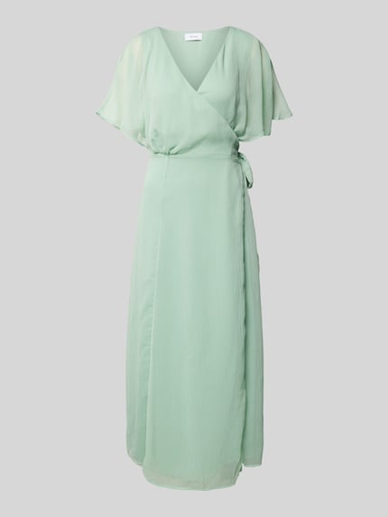 VILA Midikleid in Wickel-Optik Modell 'RILLA' Schilf 2
