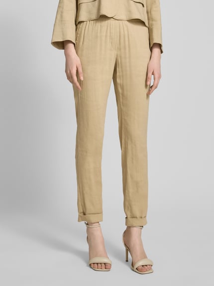 Marc Cain Regular Fit Hose mit elastischem Bund Sand 4