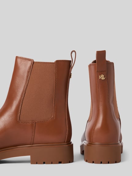 Lauren Ralph Lauren Chelsea Boots mit Label-Applikation Modell 'ALLYSON' Cognac 2