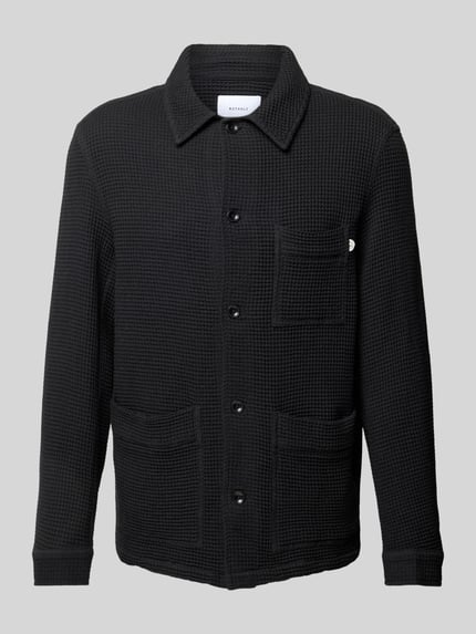 ROTHOLZ Overhemdjack met structuurmotief, model 'Workwear' Zwart - 2