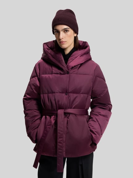 BOSS Czapka beanie z mieszanka wełny i kaszmiru model 'LEAH' Bordowy 1