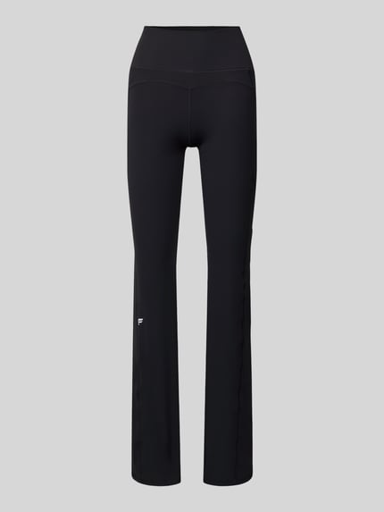 Legginsy o rozkloszowanym kroju z Nadruk z logo Model 'OASIS' Shop The Look MANNEQUINE