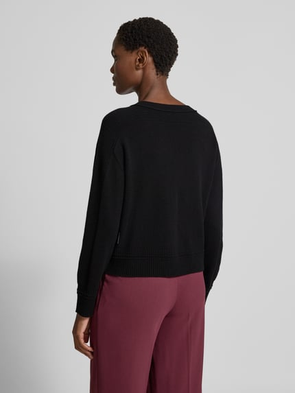Marc Cain Strickpullover aus Schurwoll-Kaschmir-Mix Black 5