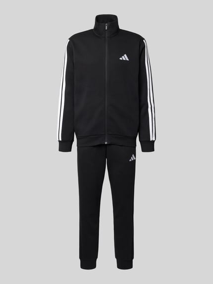 adidas Sportswear Krój regular fit Dzianina dresowa-Garnitur z Mieszanka bawełny Czarny 2