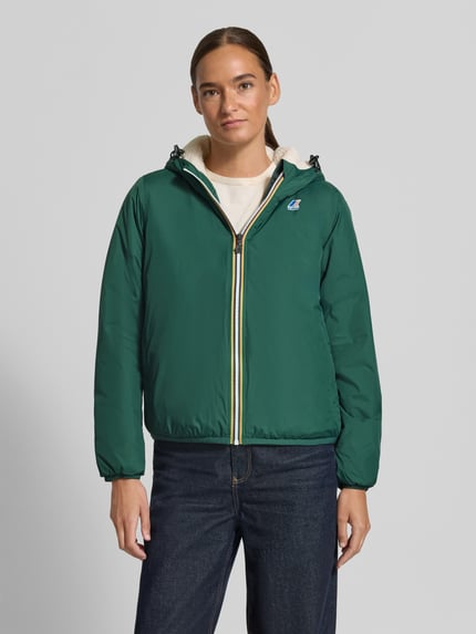 K-WAY Regular Fit Jacke mit Logo-Print Modell 'CLAUDETTE' Dunkelgruen 4