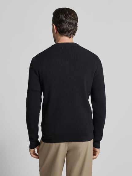 Lindbergh Relaxed fit Gebreide pullover met ronde hals Zwart - 5