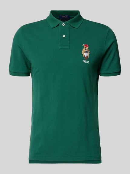Produktfoto, Regular Fit Poloshirt aus reiner Baumwolle van Polo Ralph Lauren, groen, piquéstructuur, korte mouwen, polokraag, label stitching