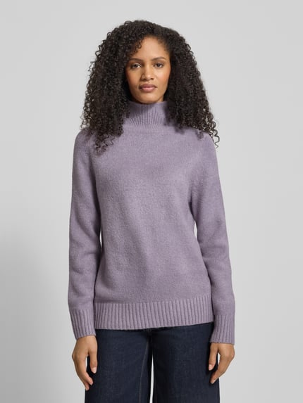 Jake*s Casual Strickpullover mit Stehkragen Lavender 4