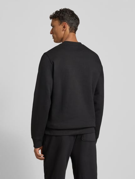 Wood Wood Sweatshirt met labelstitching, model 'Tye' Zwart - 5