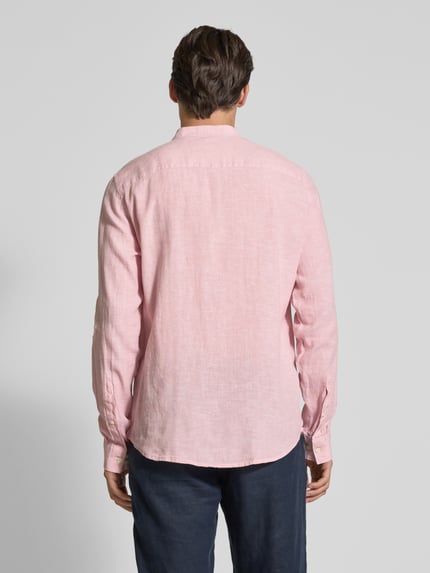 Casual Friday Koszula casualowa o kroju slim fit z lnu model ‘Anton’ Morelowy 5