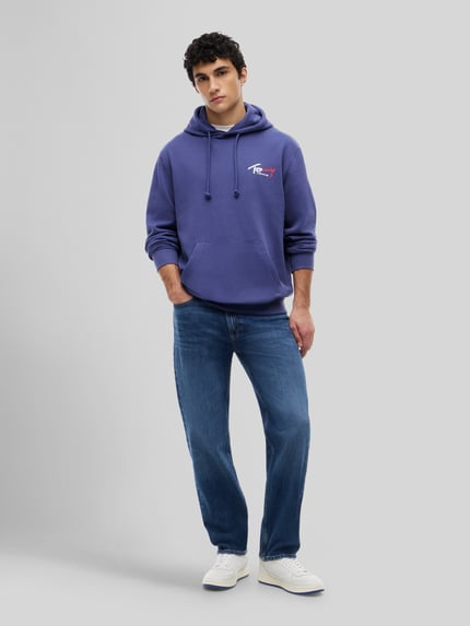 Tommy Jeans Bluza o kroju relaxed fit z czystej bawełny Szaroniebieski 1