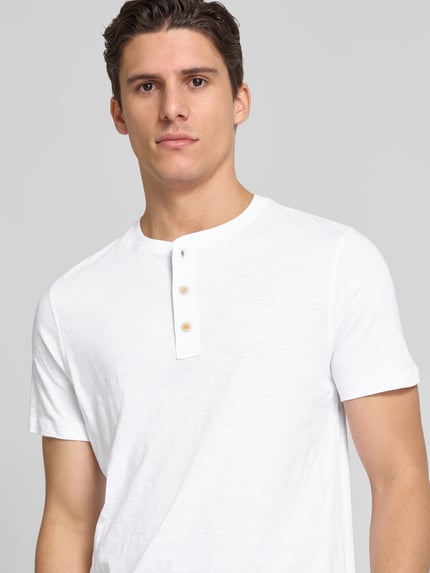 camel active T-shirt z dekoltem serafino Biały 3