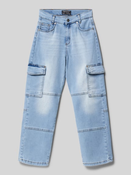 Blue Effect Regular Fit Jeans mit Cargotaschen Hellblau 1
