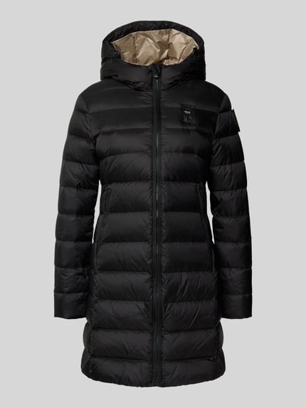 Blauer USA Daunenmantel mit Kapuze Modell 'AGNES' Black 2