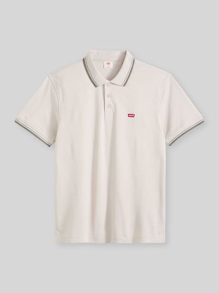 Levi's® regular fit poloshirt met contrasterende strepen Beige - 2