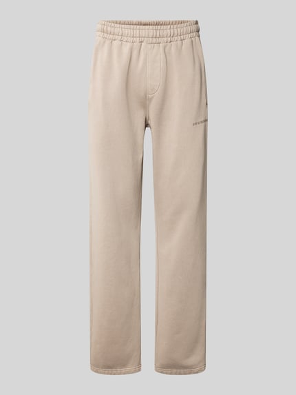 Produktfoto, Sweathose mit elastischem Bund von Pegador in Beige aus Baumwoll-Mix, Lockere-Schnitt, Label-Stitching, französische Eingrifftaschen