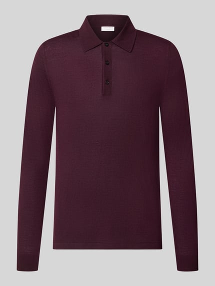 Produktfoto, Wollpullover mit Polokragen Modell 'Erros' von Tiger of Sweden, reine Wolle, bordeauxrot, glatte Textur, gerader Schnitt