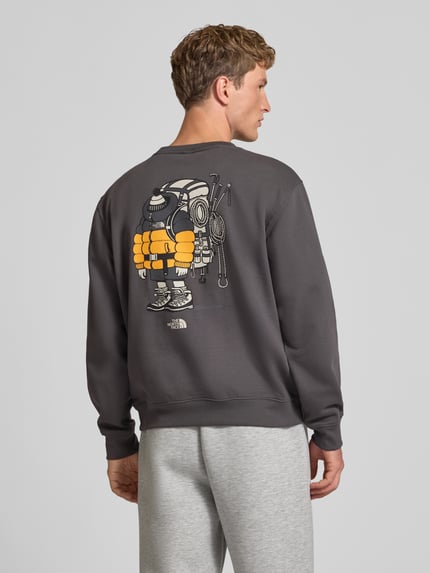 The North Face Relaxed Fit Sweatshirt aus Baumwoll-Mix mit Label-Detail Anthrazit 5