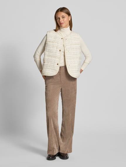 Rich & Royal Weste mit Rundhalsausschnitt Offwhite 1