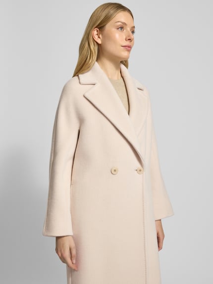 Max Mara Studio Płaszcz wełniany o kroju regular fit z mieszanki wełny z alpaki model ‘TOKIO’ Beżowy 3