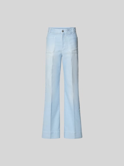 Victoria Beckham Jeansy o szerokim kroju z naszywanymi kieszeniami Jasnoniebieski 2