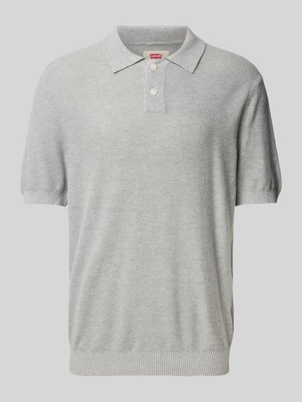Levi's® Koszulka polo o kroju standard fit z prążkowanymi wykończeniami Srebrny 2