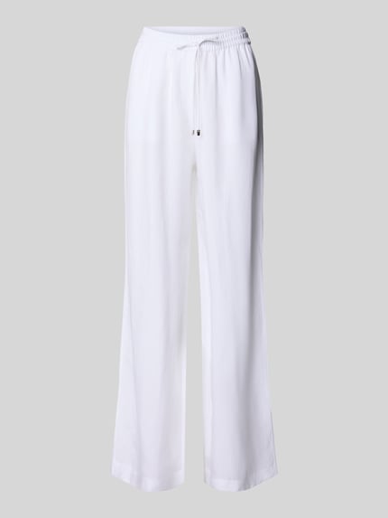 BOSS Loose Fit Leinenhose aus Lyocell-Leinen-Mix Modell 'TAVATI2_TI' Weiss 2