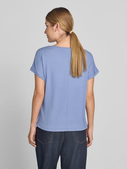 Christian Berg Woman T-Shirt aus Viskose-Mix mit Rundhalsausschnitt Jeansblau 5