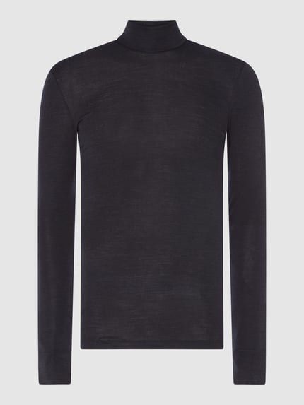 HANRO Shirt met lange mouwen van Mix van wol en zijde Antraciet - 2