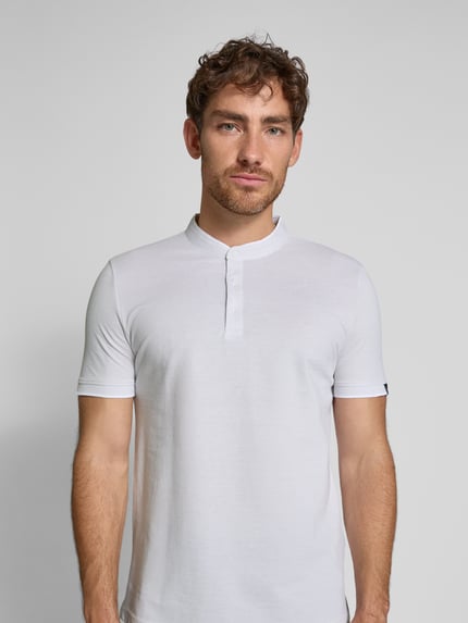 Tom Tailor Denim Regular Fit Poloshirt aus reiner Baumwolle Hellgrau 3