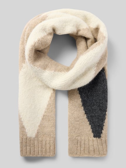 Soyaconcept Schal mit Woll-Anteil Modell 'GITTEMAJ' Beige 1
