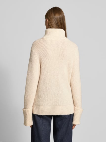 Selected Regular fit coltrui van een mix van wol en alpaca, model 'SIA' Offwhite - 5