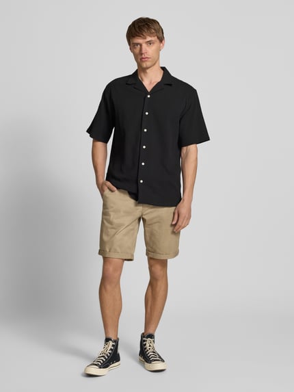 Redefined Rebel Regular Fit Freizeithemd mit Strukturmuster Modell 'FELIX' Black 1