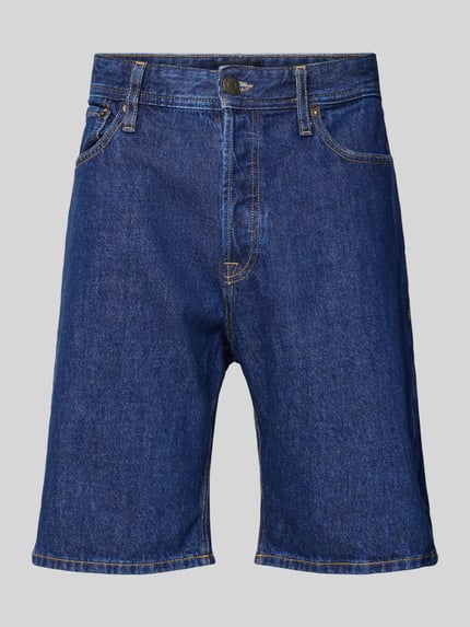 JACK & JONES Baggy fit korte jeans in 5-pocketmodel, model 'ALEX' Donkerblauw - 2