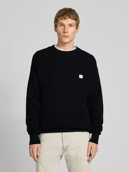 Calvin Klein Jeans Strickpullover mit Label-Patch Black 4