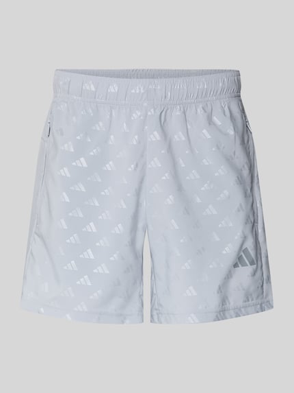 adidas Training Regular Fit Shorts mit Logo-Allover-Muster Modell 'WE BRLO SHO' Mittelgrau 2