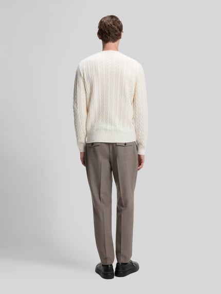 BOSS Regular Fit Pullover mit Baumwoll-Anteil Modell 'Furlan' Offwhite 5