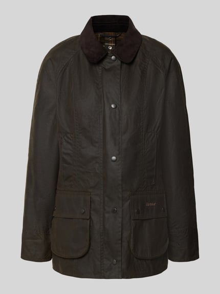 Barbour Regular Fit Funktionsjacke aus reiner gewachster Baumwolle Modell 'BEADNELL' Oliv 1