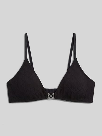Calvin Klein Underwear Bralette mit Allover-Muster Modell 'EMBOS' Black 2