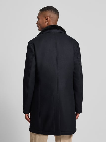 JOOP! COLLECTION Lange jas van wolmix, model 'Mikos' Donkerblauw - 5