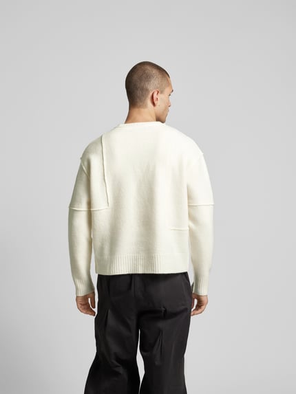 A-COLD-WALL Bluza z prążkowanymi wykończeniami Beżowy 5